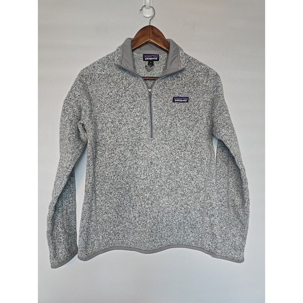 Patagonia Women's Medium Gray Better Sweater Quarter Zip Fleece sustainable